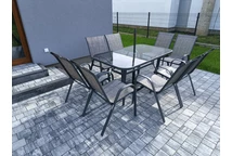 Súprava kovového záhradného nábytku Modena Sivá pre 8 osôb Garden Point
