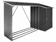 Veľký prístrešok na drevo s úložným priestorom Combo Skladovanie dreva 2,6 x 1 m