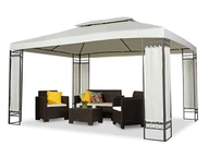 Maltský záhradný pavilón 3 x 4 m krémový Garden Point