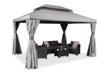 Sivý záhradný pavilón s moskytiérou Valencia 3x4m Garden Point