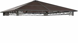 Polykarbonátová strešná krytina pre pavilón Madera 3 x 3 m sivá