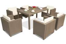 Technoratanová zostava Colorado Premium 6 cappuccino Bica