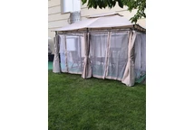 Krémový záhradný pavilón s moskytiérou Ibiza 3x4m Garden Point