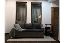 Garden Point sivá technorattanová záhradná pohovka Parma