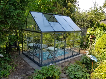 Skleník z polykarbonátu Hybrid 1,85 x 2,46 m Palram - Canopia šedá