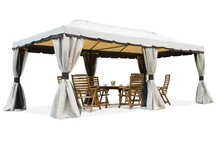 Krémový záhradný pavilón s moskytiérou Valencia 3x6m Garden Point