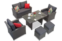 Nábytok technoratanový s taburetkami Parma Apetito 4 Garden Point antracit