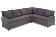Garden Point antracitový technorattanový záhradný kútik Parma