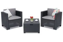 Súprava technoratanová Colorado Terrace Box 2 s boxom antracitová Bica
