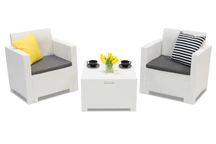 Súprava technoratanová Nebraska Terrace Box 2 s boxom biela Bica