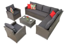 Záhradná súprava s rohovou sedacou súpravou Parma Corner 7 Garden Point antracit