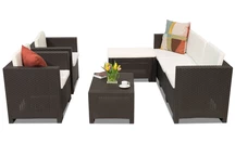 Obývací nábytok z technoratanu Colorado Relax Corner 6 hnedý Bica