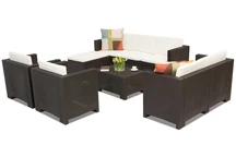 Obývací nábytok z technoratanu Colorado Relax Corner 8 hnedý Bica