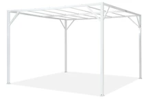 Rám na kovovú terasovú pergolu Santorini 3 x 3m biela Garden Point