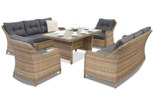 Ratanový záhradný nábytok Toledo Apetito 8 Garden Point cappuccino