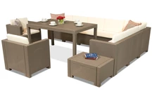 Technoratanová súprava s rohom Colorado Comida Max 9 cappuccino Bica