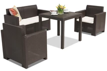 Záhradný nábytok z technoratanu Nebraska Dallas Apetito 4 hnedý Bica