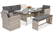 Záhradný nábytok Marsylia Garden Point sivý technorattan