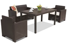 Nábytok z technoratanu Nebraska Apetito 4 hnedý Bica