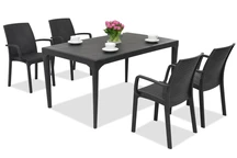 Štýlová jedálenská súprava Oslo/Indiana 4 antracitová Bica