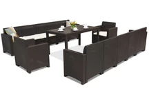 Súprava nábytku z technoratanu Nebraska Apetito Max 12 hnedá Bica