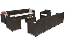 Technoratanový nábytok Nebraska Coffee Max 12 hnedý Bica