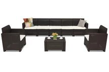 Technoratanový nábytok Nebraska Coffee Max 7 hnedý Bica