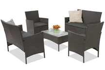 Záhradný nábytok z technoratanu Calabria Coffee 6 Premium Garden Point antracit