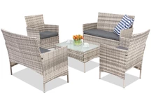 Záhradný nábytok z technoratanu Calabria Coffee 6 Premium Garden Point sivý