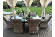 Exkluzívna jedálenská súprava technoratanová Londýn Garden Point cappuccino