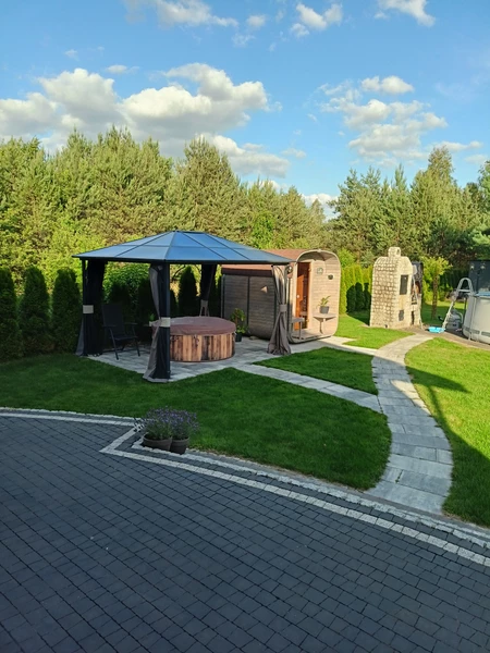 Moderná záhradná altán Santiago Premium 3x3,6 m Garden Point antracit