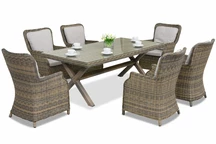 Exkluzívna jedálenská súprava technoratanová Londýn Garden Point cappuccino