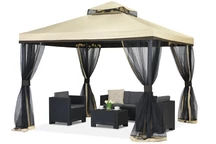 Krémový záhradný pavilón s moskytiérou Valencia 3x3 m Garden Point