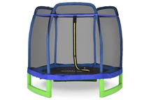 Mini záhradná trampolína s vnútornou sieťou 140 cm Jump Hero zelená