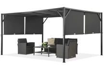 Pergola na terasu kovová Santorini 3 x 4m antracit Garden Point
