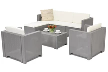 Colorado Relax Corner 6 Bica sivá technorattanová súprava nábytku na sedenie