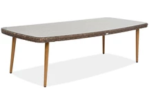 Veľký technoratanový záhradný stôl Córdoba Garden Point hnedý