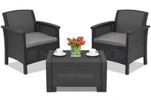 Venezia Terrace 2 antracit Bica technorattan set