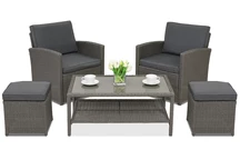 Záhradný nábytok Monaco Terrace + 2 taburetky Garden Point antracit