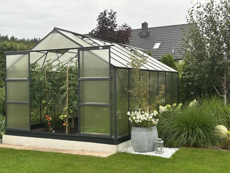 Hliníkový skleník Azalia 3,08 x 4,3 m CoverTech antracit