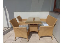 Béžový technoratanový záhradný nábytok Valletta Garden Point