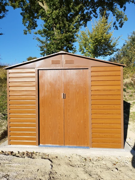 Kovový domček na náradie Malmo 2,7 x 1,9 m Store Boss hnedý