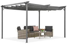 Antracitová pergola na terasu La Palma 4x4 m Garden Point