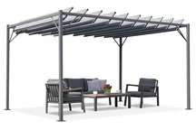 Antracitová pergola na terasu Malaga 3x4m Garden Point