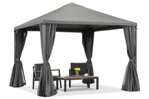 Antracitový záhradný pavilón Madrid 3 x 3 m Premium Garden Point