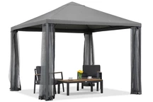 Antracitový záhradný pavilón s moskytiérou Madrid 3 x 3 m Garden Point