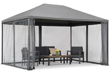 Antracitový záhradný pavilón s moskytiérou Madrid 3 x 4 m Garden Point