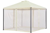 Béžový záhradný pavilón s moskytiérou Madrid 3 x 4 m Garden Point