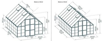 Rozširujúci modul skleníka Palram Balance - Canopia 10x4 strieborná