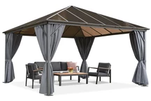 Záhradný altánok Milos 4x4m so závesmi Garden Point